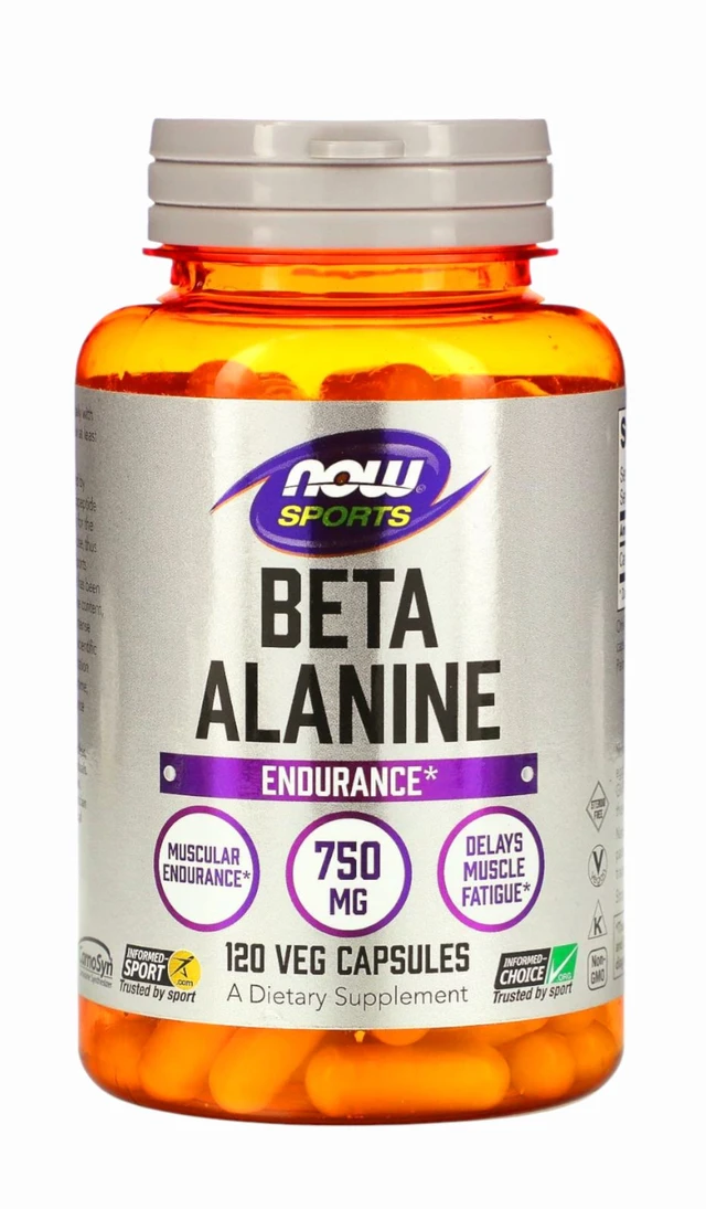 NOW Foods
Sports, Beta-Alanine, Endurance, 750 mg, - 120 Veg Capsules