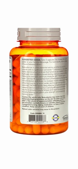 NOW Foods
Sports, Beta-Alanine, Endurance, 750 mg, - 120 Veg Capsules