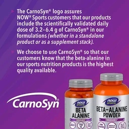 NOW Foods
Sports, Beta-Alanine, Endurance, 750 mg, - 120 Veg Capsules