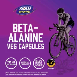 NOW Foods
Sports, Beta-Alanine, Endurance, 750 mg, - 120 Veg Capsules