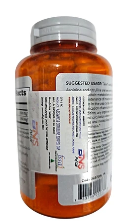 NOW Sports Arginine & Citrulline 500mg/250mg - 120 Veg Capsules