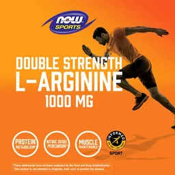 NOW Sports, Double Strength L-Arginine 1,000 mg - 60 Tablets