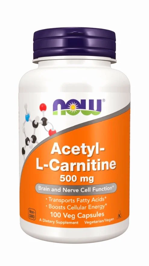 Now Acetyl-L-Carnitine 500 mg - 100 Veg Capsules