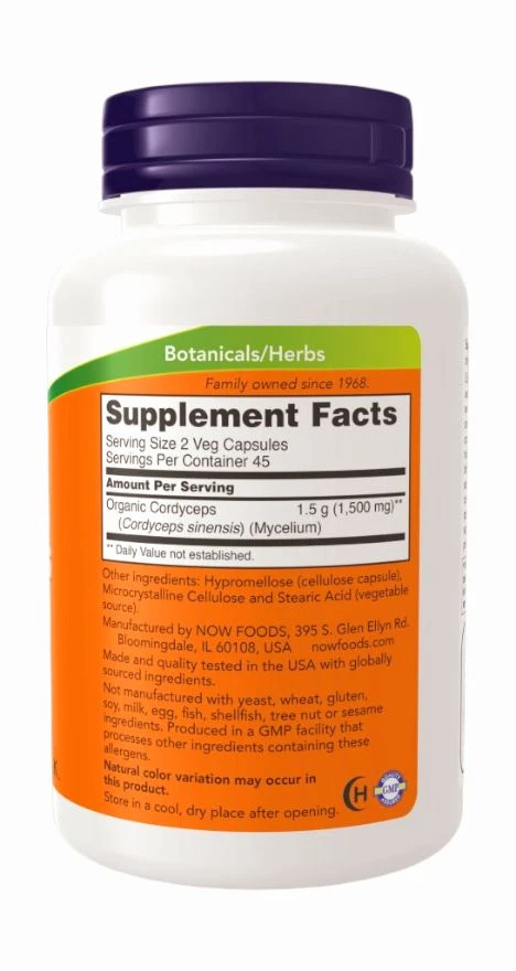 Now Cordyceps 750 mg - 90 Veg Capsules
