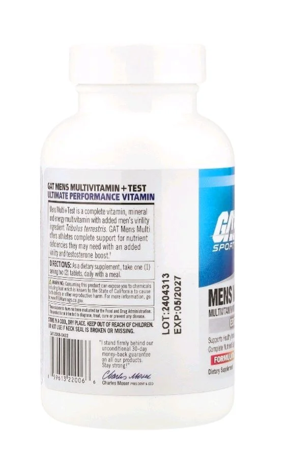 GAT Sport Mens Multi + Test - 60 Tablets