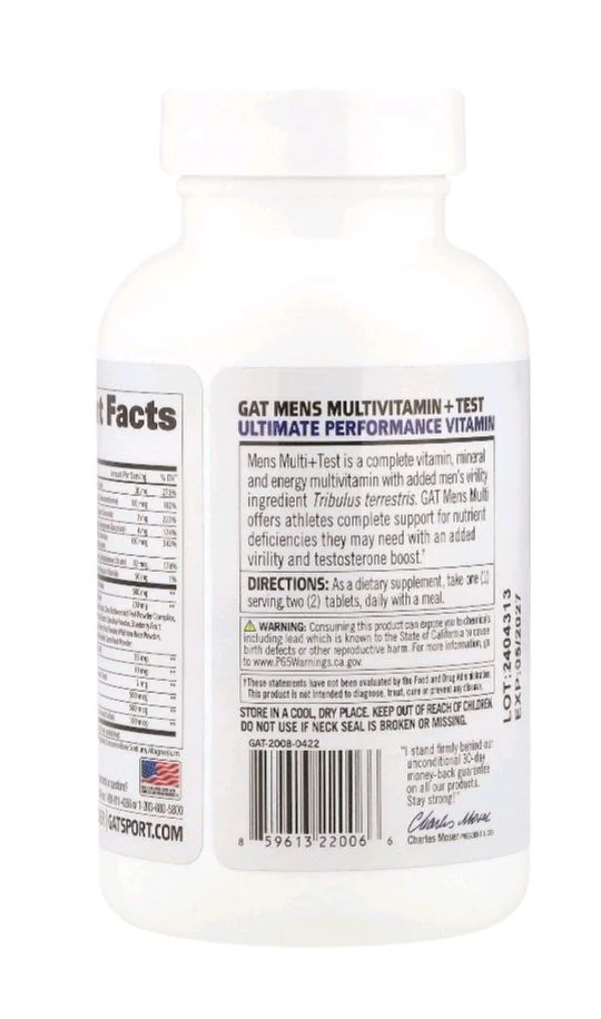 GAT Sport Mens Multi + Test - 60 Tablets