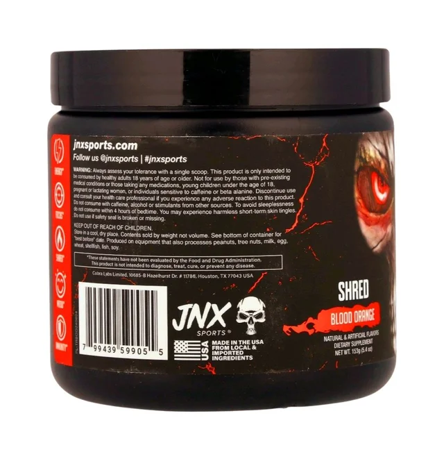 JNX Sports
The Ripper, Fat Burner, Blood Orange, - 5.4 oz (153 g)