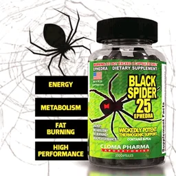 Cloma Pharma Black Spider Fat Burner, - 100 capsules