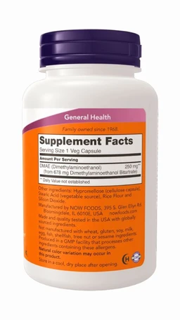 Now DMAE 250 mg - 100 Veg Capsules