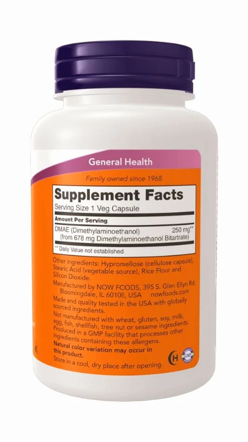 Now DMAE 250 mg - 100 Veg Capsules