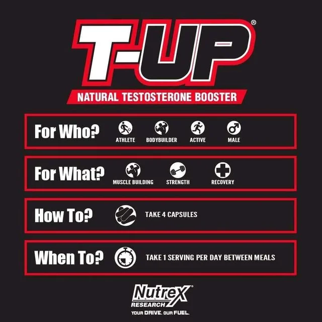 Nutrex T-UP Natural Testosterone Booster - 120 CAPSULES