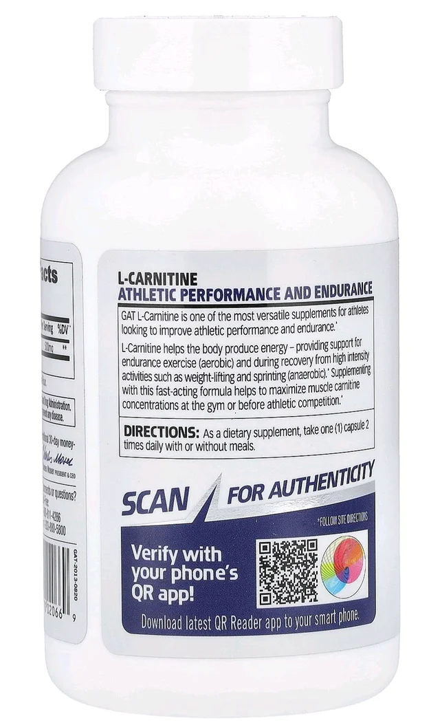 GAT Sport L-Carnitine - 60 Veg Capsules