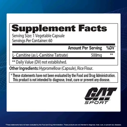 GAT Sport L-Carnitine - 60 Veg Capsules
