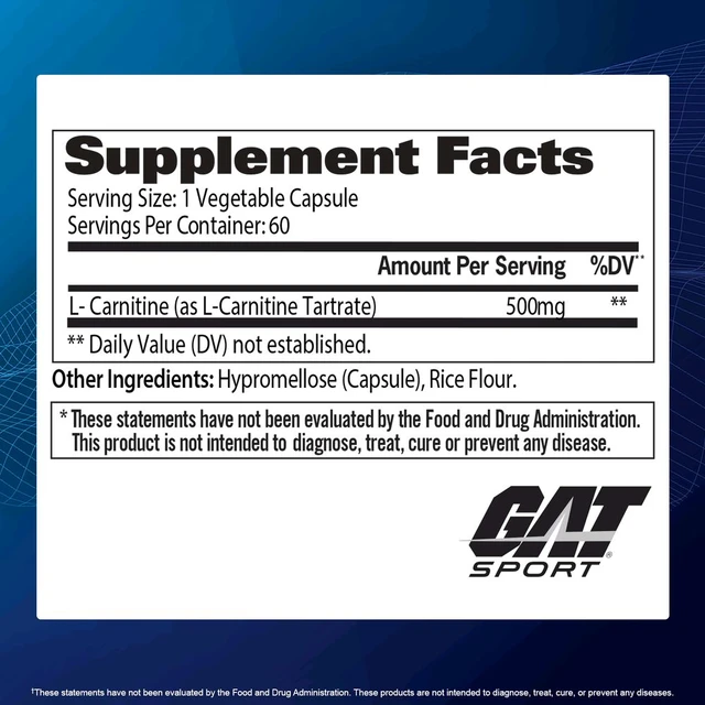 GAT Sport L-Carnitine - 60 Veg Capsules
