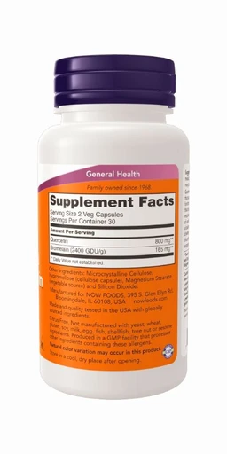 Now Quercetin With Bromelain - 120 Veg Capsules