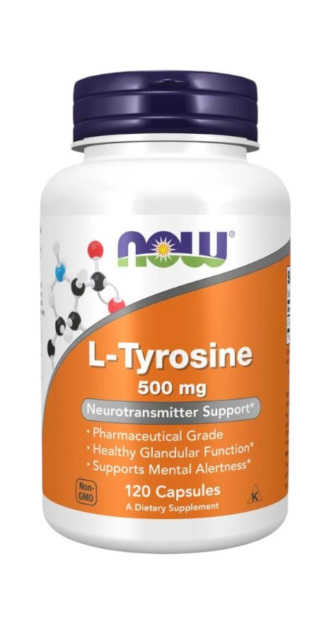 Now L-Tyrosine 500 mg - 120 Capsules