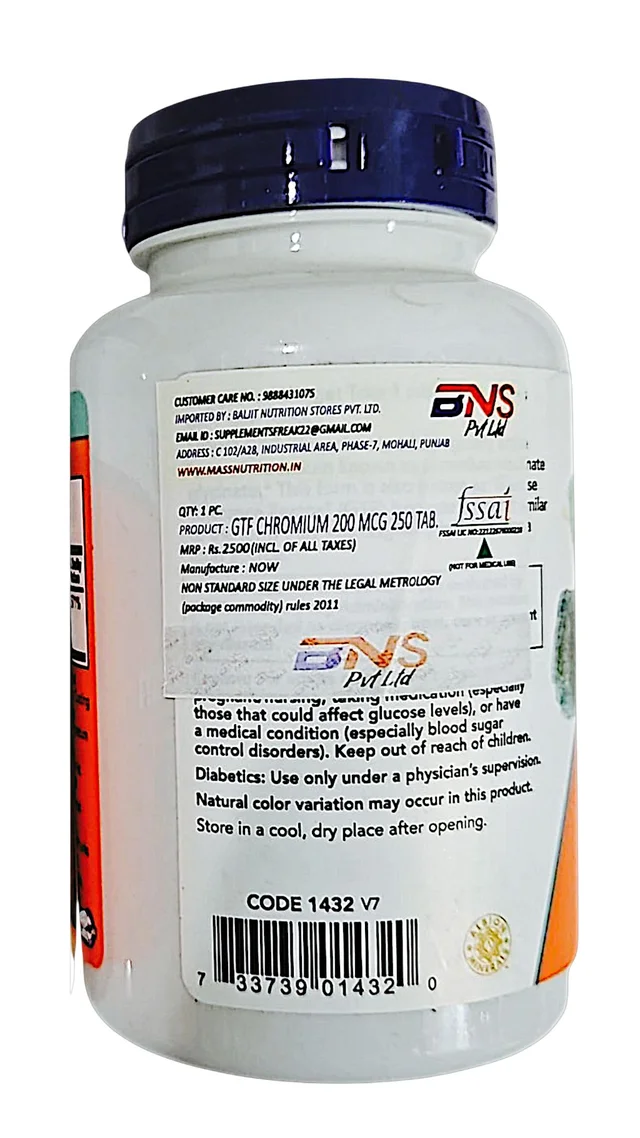 Now GTF Chromium 200 mcg - 250 Tablets
