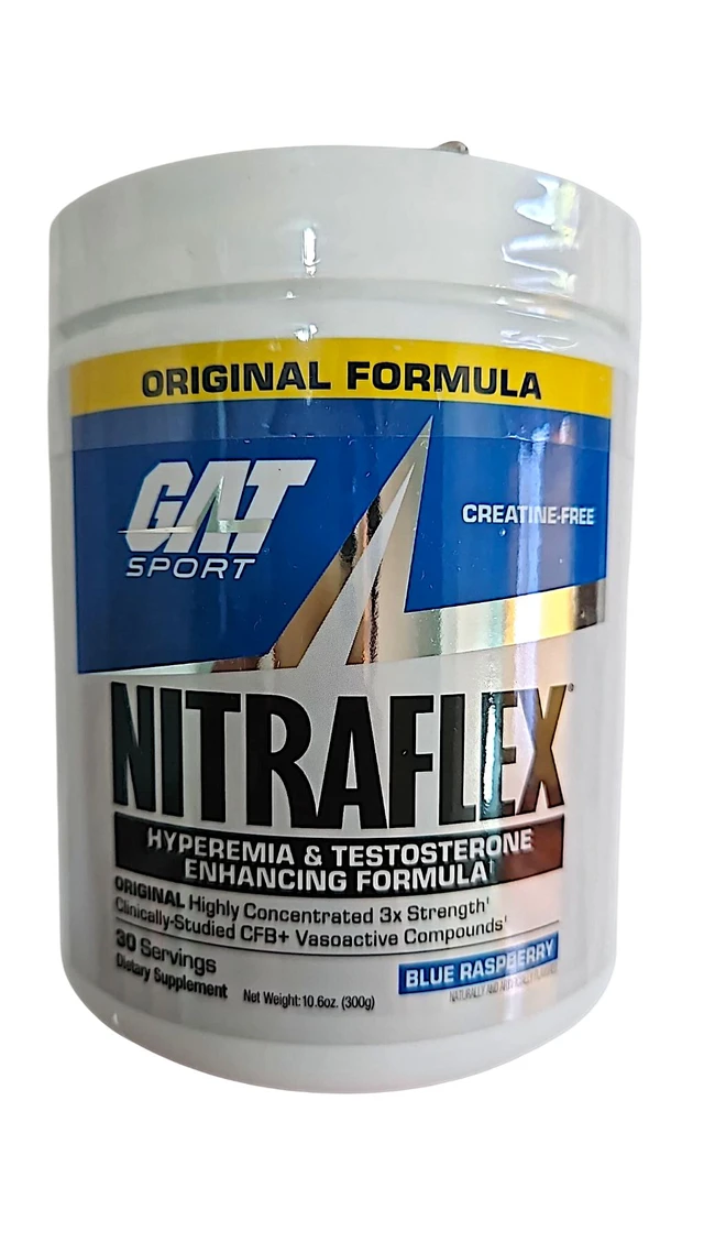 GAT Sport Nitraflex Pre-Workout - 30 servings, Blue Raspberry