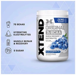 XTEND Original BCAA Powder - 30 Servings, Blue Raspberry Ice