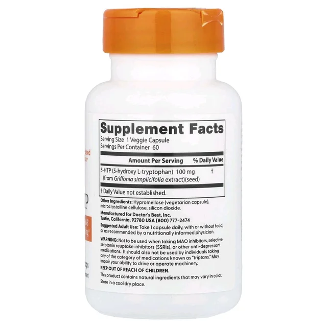 Doctor's Best 5-HTP 100 mg - 60 Veggie Caps