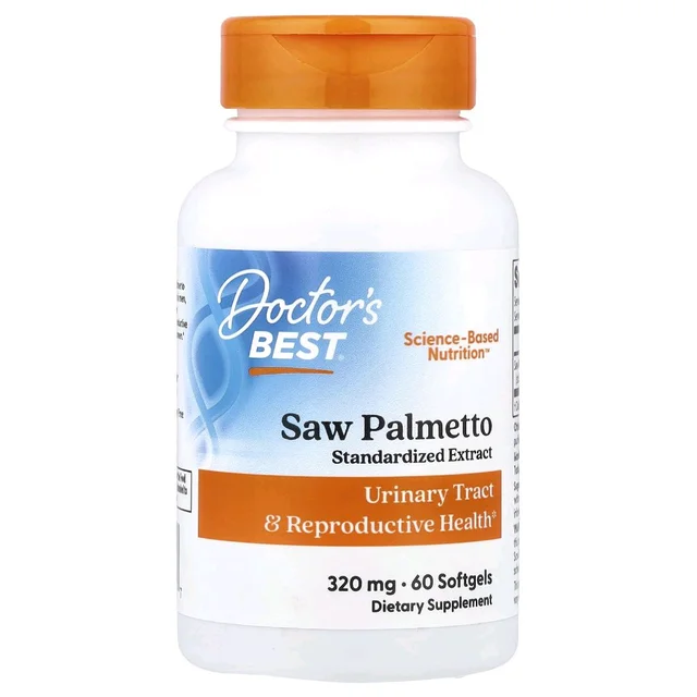 Doctor's Best,Saw Palmetto, Standardized Extract, 320 mg, - 60 Softgels