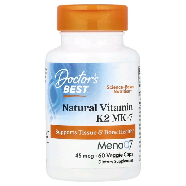 Doctor's Best Natural Vitamin K2 MK-7 , 45 mcg - 60 Veggie Caps