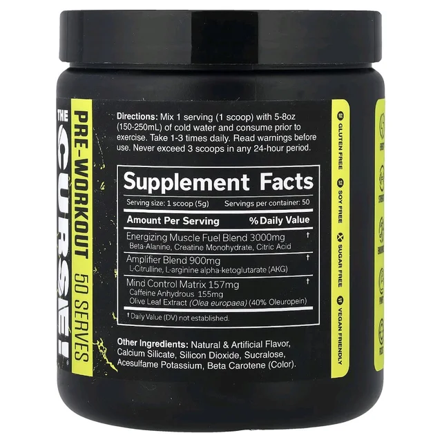 JNX Sports The Curse Pre-Workout - 50 servings, Lemon Rush