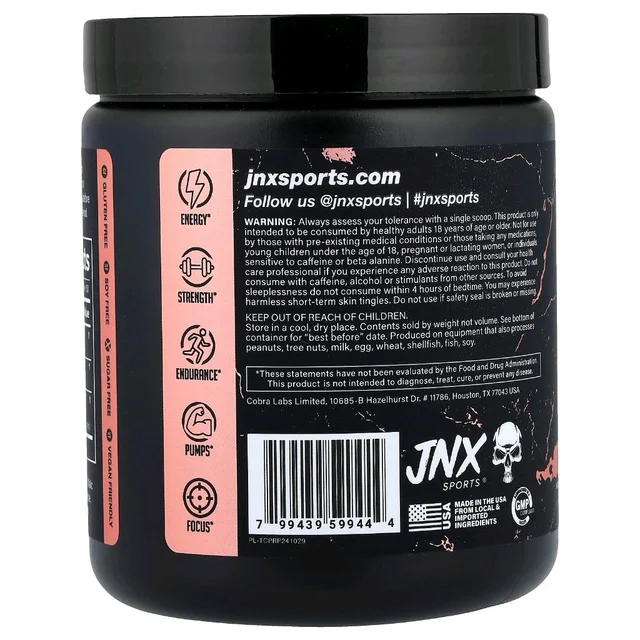 JNX Sports The Curse Pre-Workout - 50 servings, Peach Rings