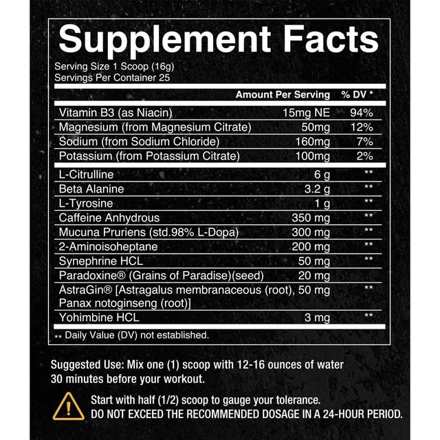 Condemned Convict Pre-Workout - 25 servings, Orange Mango