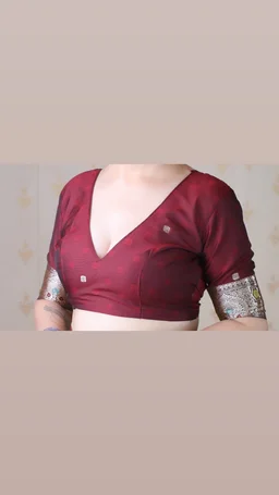 Banarasi Soft Silk Saree with Silver Zari Meenakari Jaal Weave - FREE, BANSI-MAROON