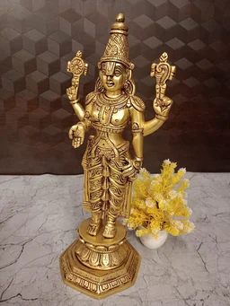DecorsOne Brass Venkateshwara Idol For Pooja