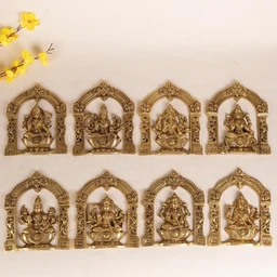 DecorsOne Brass Ashtalakshmi wall Mount 9"