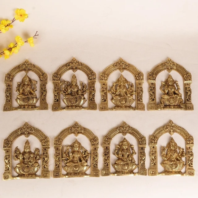 DecorsOne Brass Ashtalakshmi wall Mount 9"