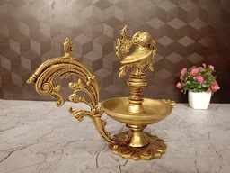 DecorsOne Buy Pure Brass Designer Annam Diya 7.5″, Superfine & Handicraft Idol