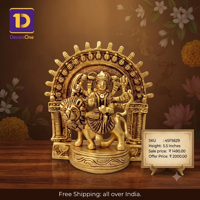 DecorsOne Brass Durgai Amman Idol