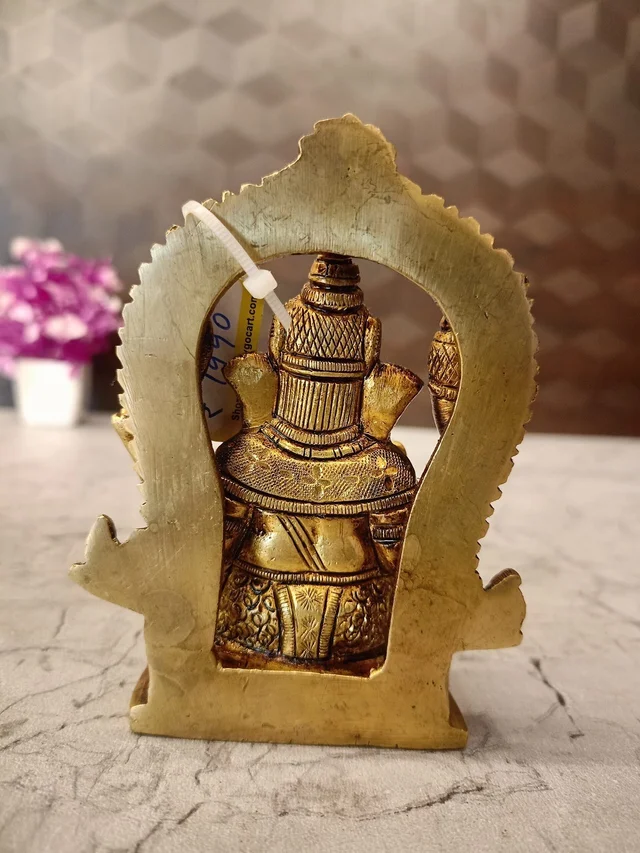 DecorsOne Brass Arch Ganesha Statue For Pooja And Offices / Pure Antique and handicraft Idol
