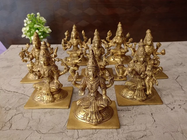 DecorsOne Brass Ashtalakshi Idols 5"
