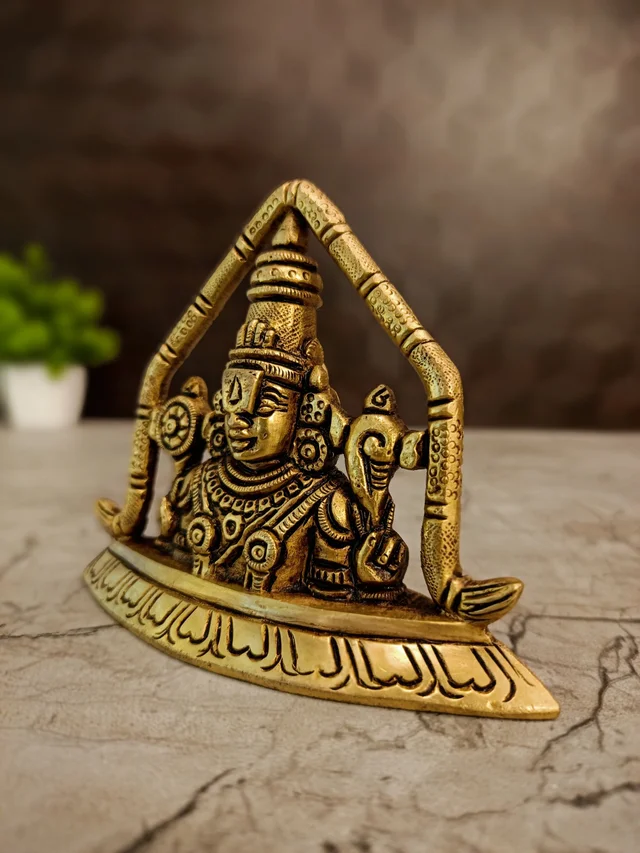 DecorsOne Brass Semi Balaji Idol 3.5"