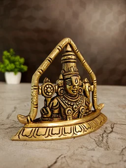 DecorsOne Brass Semi Balaji Idol 3.5"