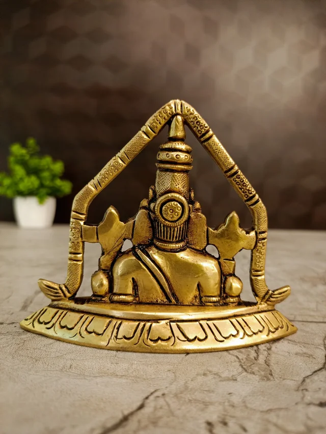 DecorsOne Brass Semi Balaji Idol 3.5"