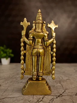 DecorsOne Brass Lord Chain Perumal Idol 8"
