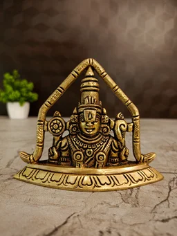 DecorsOne Brass Semi Balaji Idol 3.5"