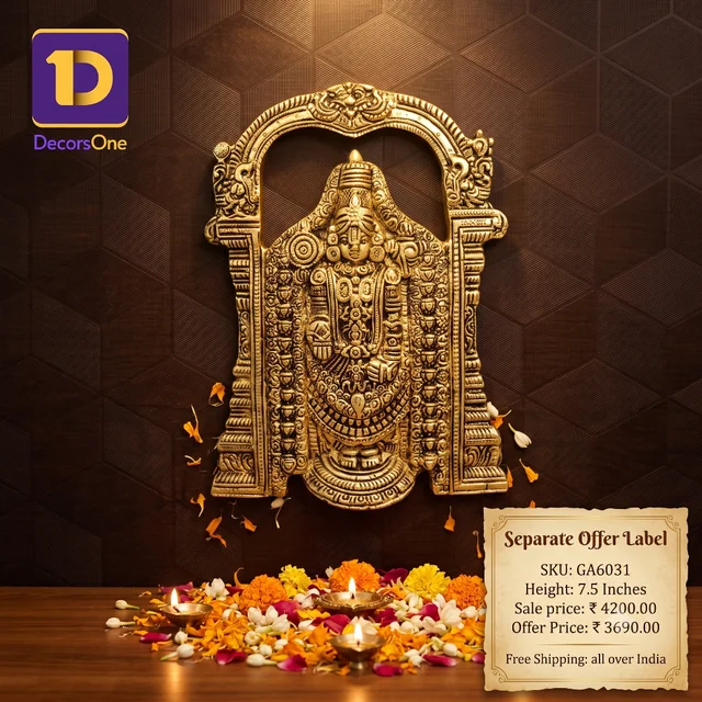 DecorsOne Brass Balaji Wall Mount 7.5"