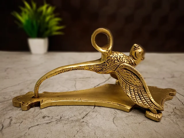 DecorsOne Brass Parrot Bracket Wall Mount 7.5"