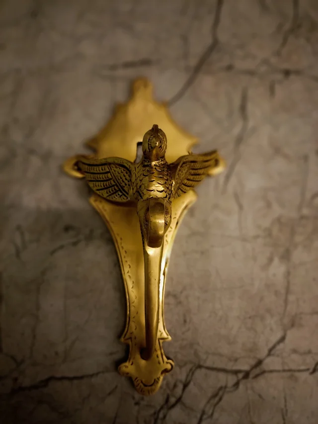 DecorsOne Brass Parrot Bracket Wall Mount 7.5"