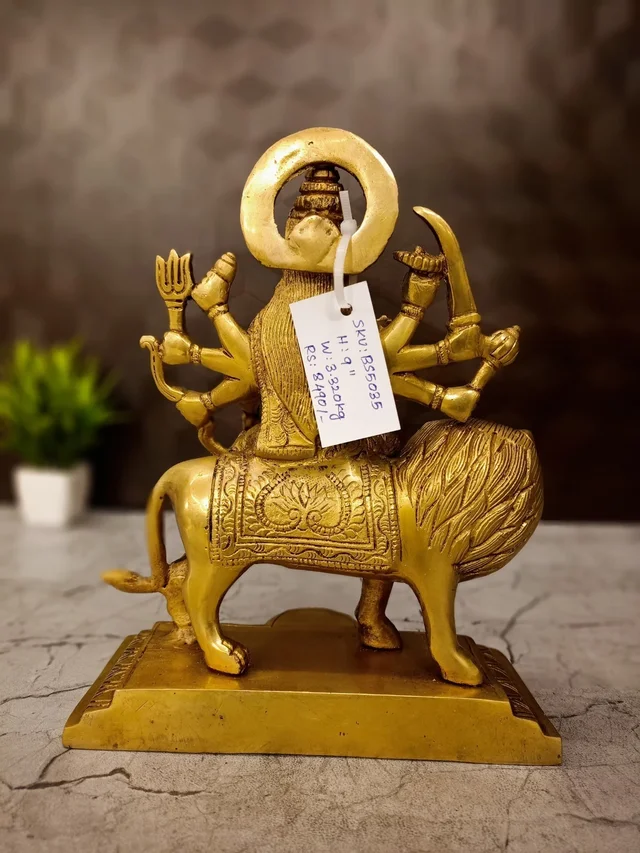 DecorsOne Brass Durgai Amman Idol 9"
