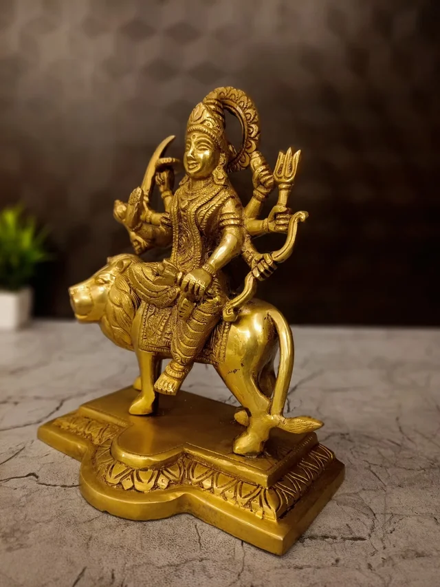 DecorsOne Brass Durgai Amman Idol 9"