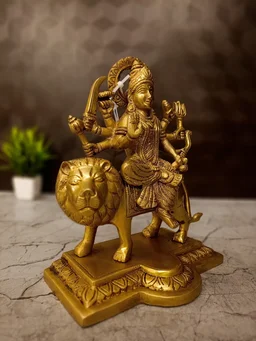 DecorsOne Brass Durgai Amman Idol 9"