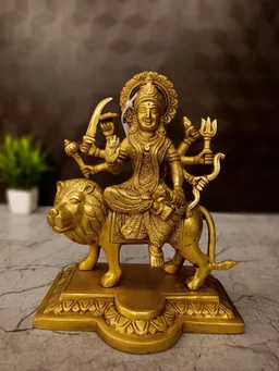 DecorsOne Brass Durgai Amman Idol 9"