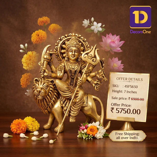 DecorsOne Brass Durgai Amman Idol